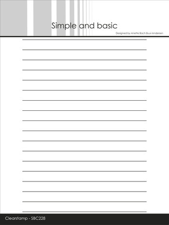 Simple and Basic Lines A6+ Clear Stamp (SBC228)