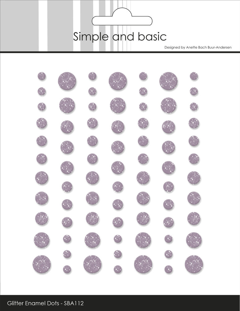 Simple and Basic Glitter Enamel Dots Heather (77pcs) (SBA112)