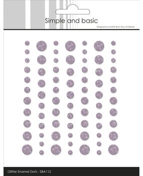 Simple and Basic Glitter Enamel Dots Heather (77pcs) (SBA112)