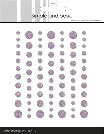 Simple and Basic Glitter Enamel Dots Heather (77pcs) (SBA112)