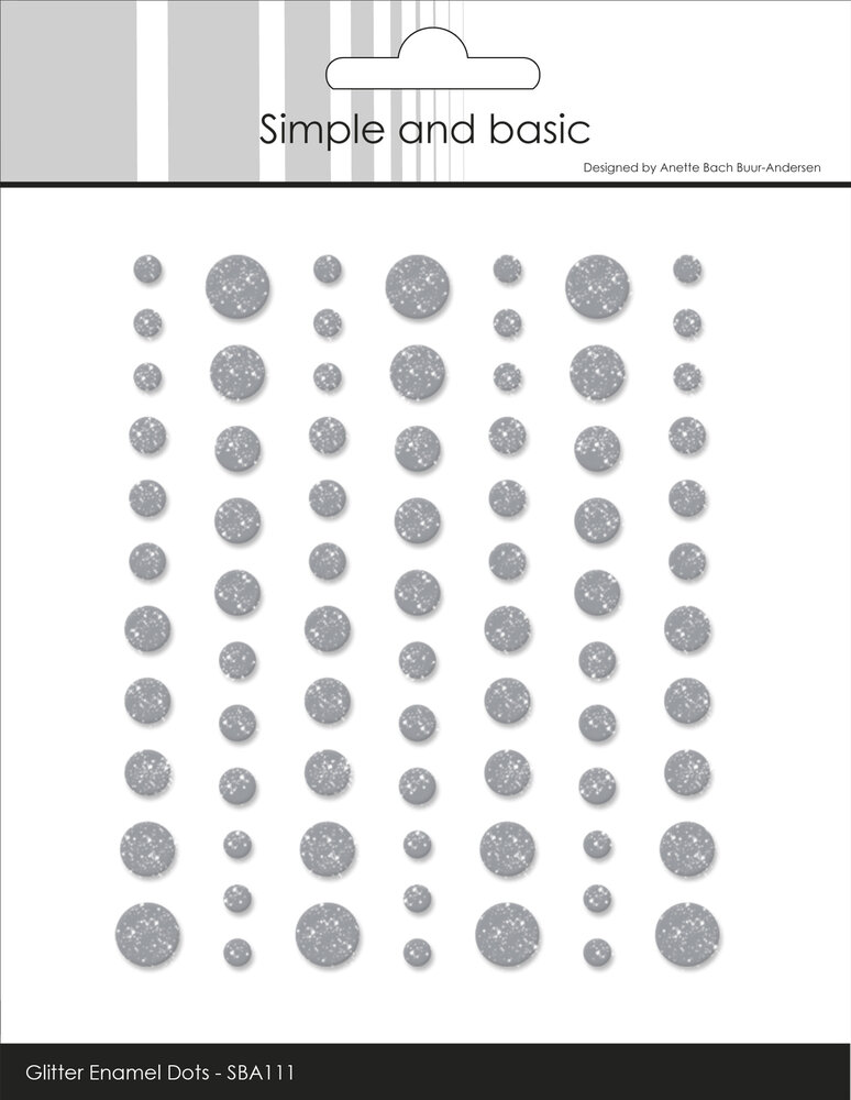 Simple and Basic Glitter Enamel Dots Concrete (77pcs) (SBA111)