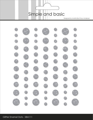 Simple and Basic Glitter Enamel Dots Concrete (77pcs) (SBA111)
