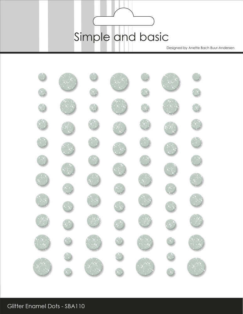 Simple and Basic Glitter Enamel Dots Eucalyptus (77pcs) (SBA110)
