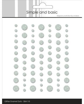 Simple and Basic Glitter Enamel Dots Eucalyptus (77pcs) (SBA110)