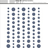 Simple and Basic Glitter Enamel Dots Navy (77pcs) (SBA109)