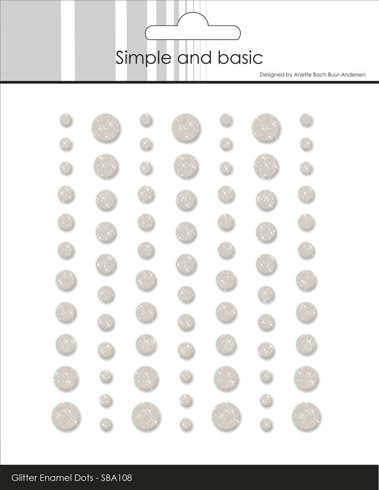 Simple and Basic Glitter Enamel Dots Beige (77pcs) (SBA108)