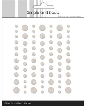 Simple and Basic Glitter Enamel Dots Beige (77pcs) (SBA108)