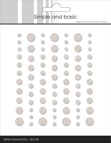 Simple and Basic Glitter Enamel Dots Beige (77pcs) (SBA108)