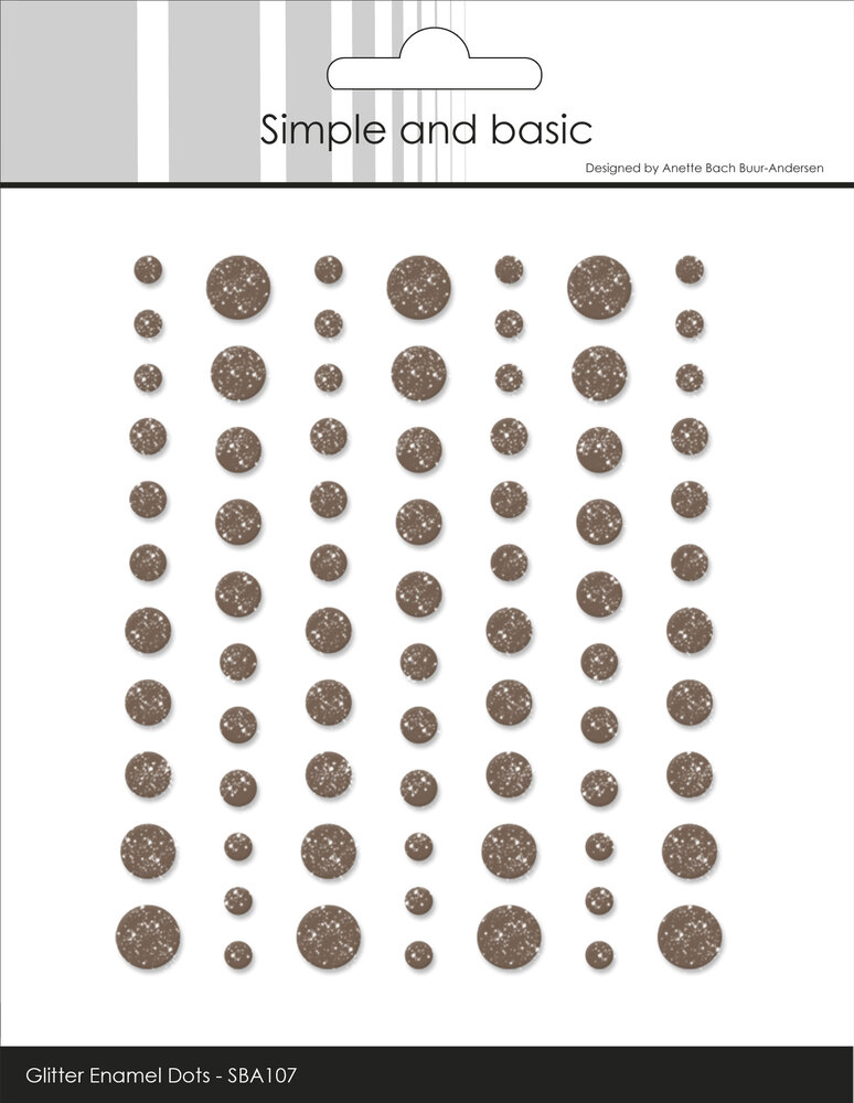 Simple and Basic Glitter Enamel Dots Coffee (77pcs) (SBA107)