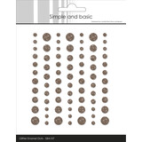 Simple and Basic Glitter Enamel Dots Coffee (77pcs) (SBA107)