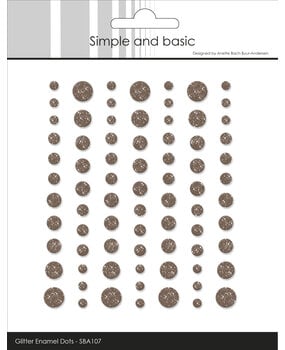 Simple and Basic Glitter Enamel Dots Coffee (77pcs) (SBA107)