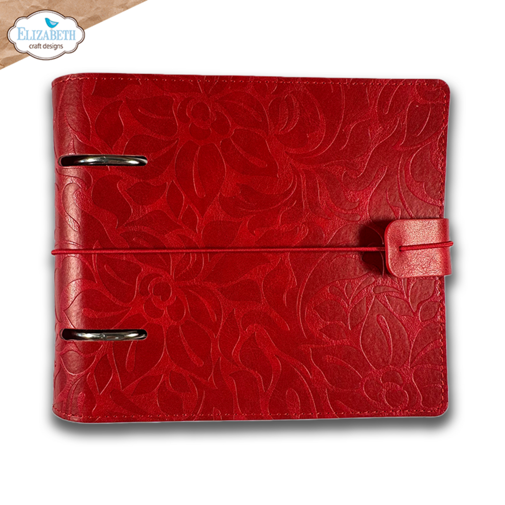 Elizabeth Craft Designs Comfy Cozy Memory Binder Square Page Festive Red Embossed by Everyday Memories (MB007) Elizabeth Craft Designs Comfy Cozy Memory Binder Square Page Festive Red Embossed by Everyday Memories (MB007)