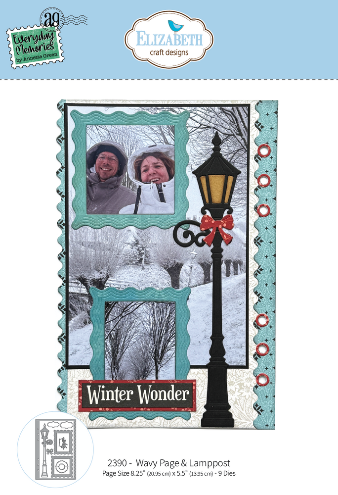 Elizabeth Craft Designs Comfy Cozy Die Wavy Page & Lamppost by Everyday Memories (2390) Elizabeth Craft Designs Comfy Cozy Die Wavy Page & Lamppost by Everyday Memories (2390)