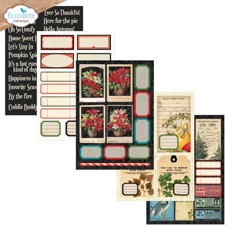Elizabeth Craft Designs Comfy Cozy A5 Patterned Cardstock Everyday Ephemera 3 by Everyday Memories (PS05) Elizabeth Craft Designs Comfy Cozy A5 Patterned Cardstock Everyday Ephemera 3 by Everyday Memories (PS05)