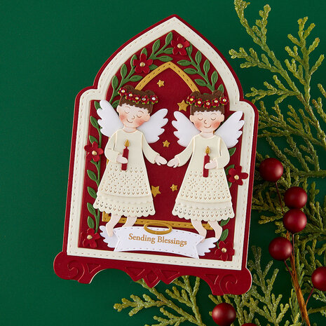 Spellbinders Bibi's Little Blessings Etched Dies Divine Arch Card Creator by Bibi Cameron (S7-292)