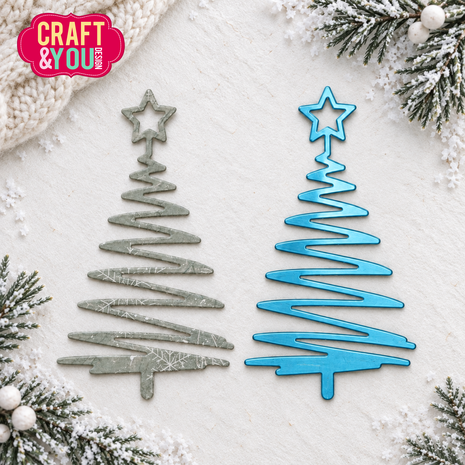 Craft & You Design Christmas Tree Zig Zag Dies (CW427) Craft & You Design Christmas Tree Zig Zag Dies (CW427)