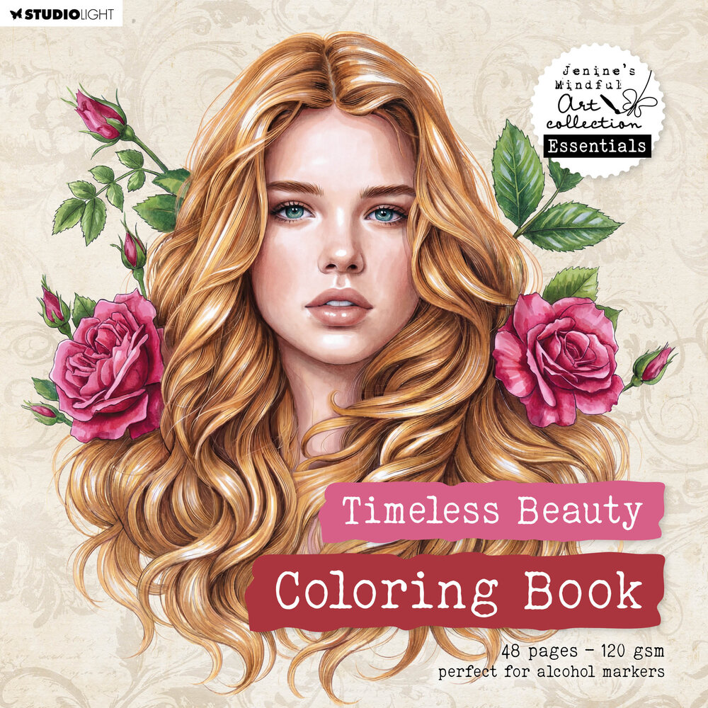 Studio Light Timeless Beauty 8x8 Inch Coloring Book (JMA-ES-CB18) Studio Light Timeless Beauty 8x8 Inch Coloring Book (JMA-ES-CB18)