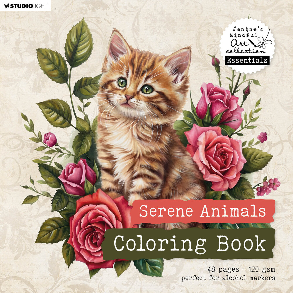 Studio Light Serene Animals 8x8 Inch Coloring Book (JMA-ES-CB19) Studio Light Serene Animals 8x8 Inch Coloring Book (JMA-ES-CB19)