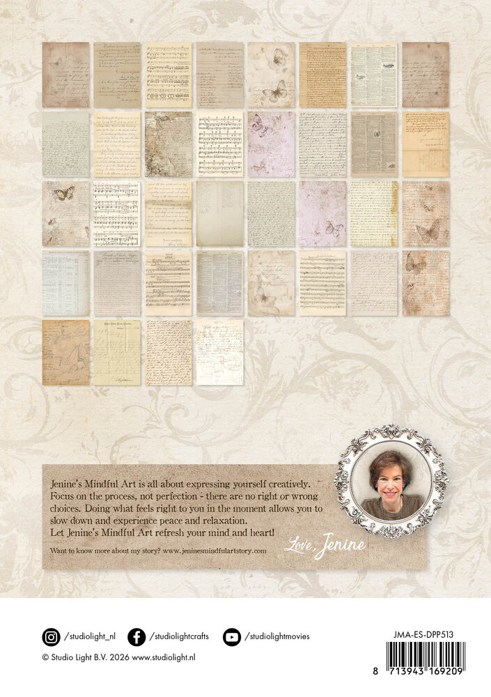 Studio Light Vintage Backgrounds A5 Paper Pad (JMA-ES-DPP513) Studio Light Vintage Backgrounds A5 Paper Pad (JMA-ES-DPP513)
