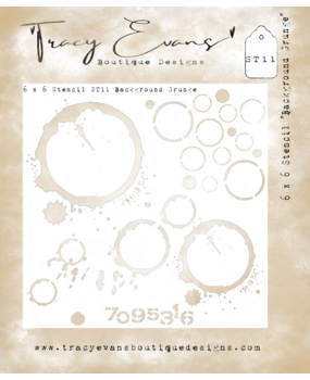 Tracy Evans Background Grunge 6x6 Inch Stencil (ST011)