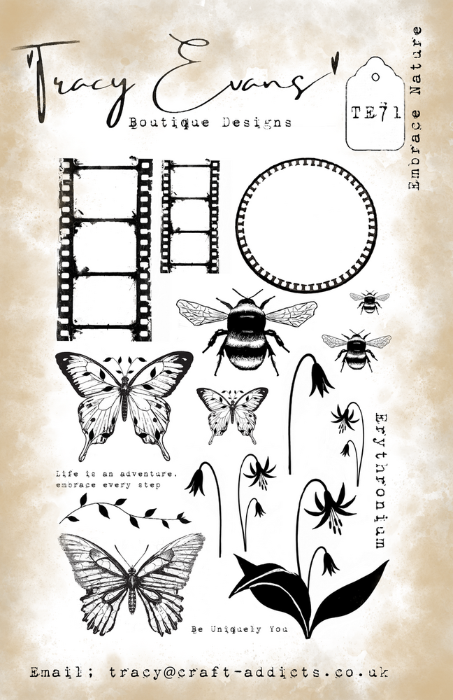 Tracy Evans Embrace Nature A5 Stamp (TE071) Tracy Evans Embrace Nature A5 Stamp (TE071)