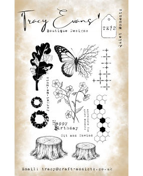 Tracy Evans Quiet Moments A5 Stamp (TE072)