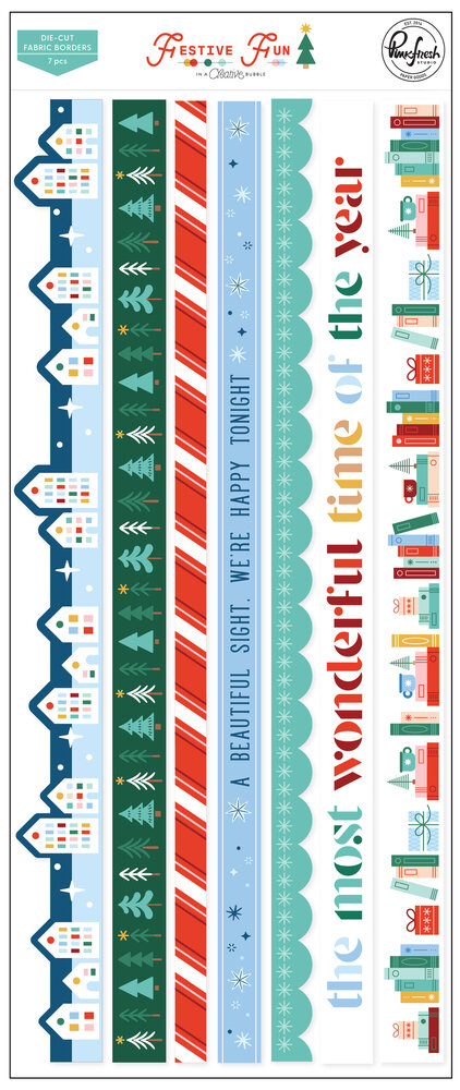 Pinkfresh Studio Festive Fun Die-Cut Fabric Borders (7pcs) by Geralyn Sy (336726) Pinkfresh Studio Festive Fun Die-Cut Fabric Borders (7pcs) by Geralyn Sy (336726)