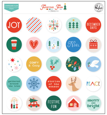 Pinkfresh Studio Festive Fun Chipboard Flair (25pcs) by Geralyn Sy (336526) Pinkfresh Studio Festive Fun Chipboard Flair (25pcs) by Geralyn Sy (336526)