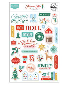 Pinkfresh Studio Festive Fun Puffy Stickers by Geralyn Sy (336026)