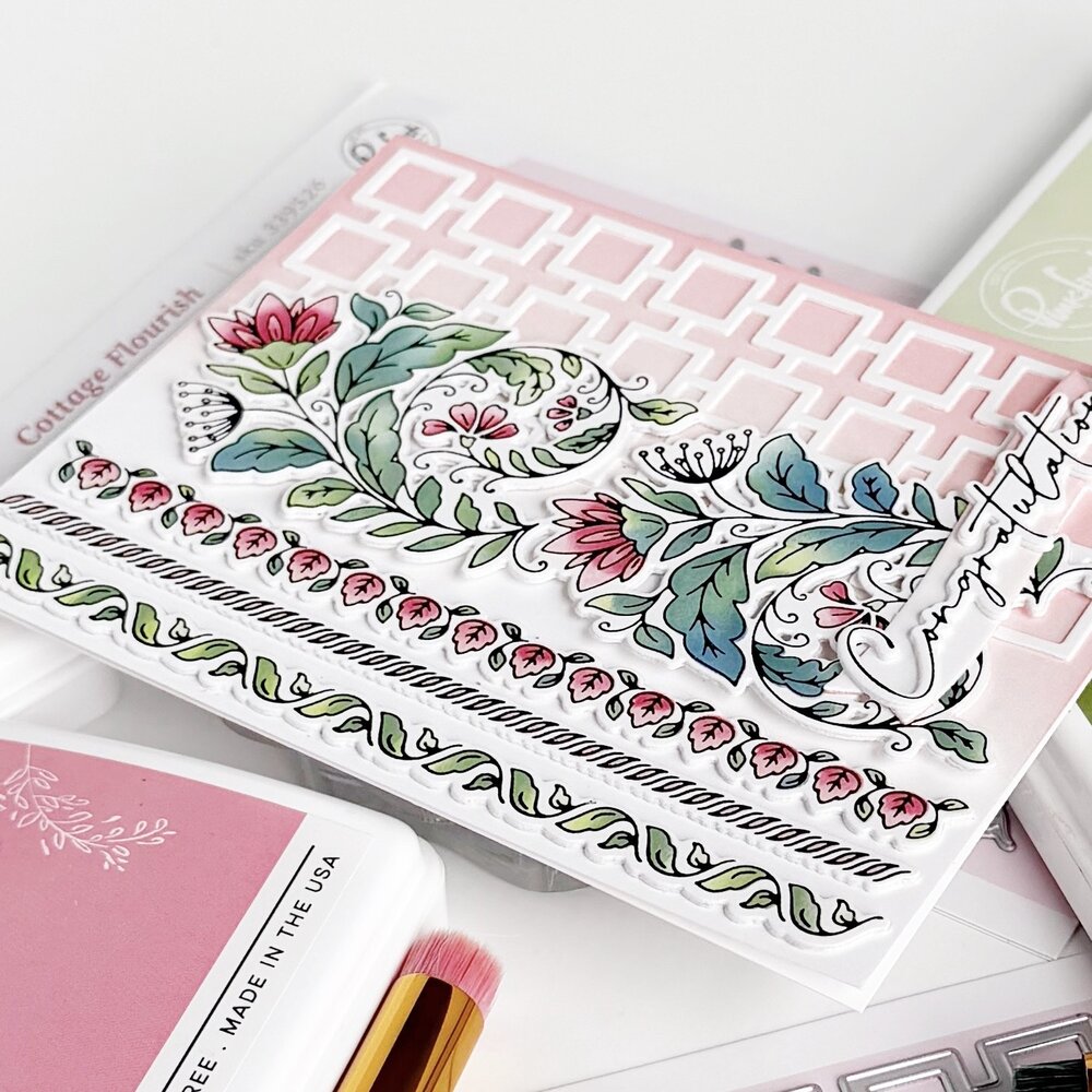 Pinkfresh Studio The Simple Things Stamp Cottage Flourish (339226) Pinkfresh Studio The Simple Things Stamp Cottage Flourish (339226)