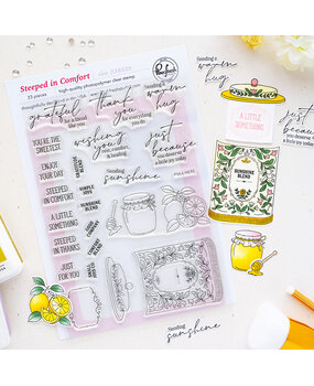 Pinkfresh Studio The Simple Things Stamp Steeped In Comfort by Inna Moreva (338026)