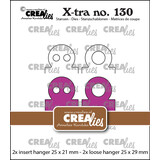 Crealies X-tra Dies Hanging Holes (2x as Seperate Die + 2x as Insert Die) (CLXtra130)