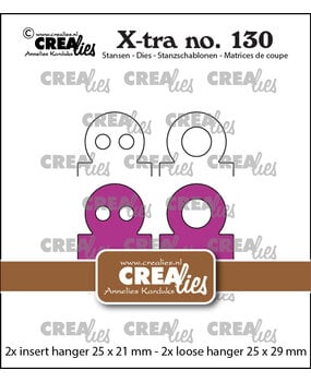 Crealies X-tra Dies Hanging Holes (2x as Seperate Die + 2x as Insert Die) (CLXtra130)