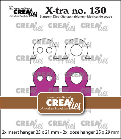 Crealies X-tra Dies Hanging Holes (2x as Seperate Die + 2x as Insert Die) (CLXtra130)