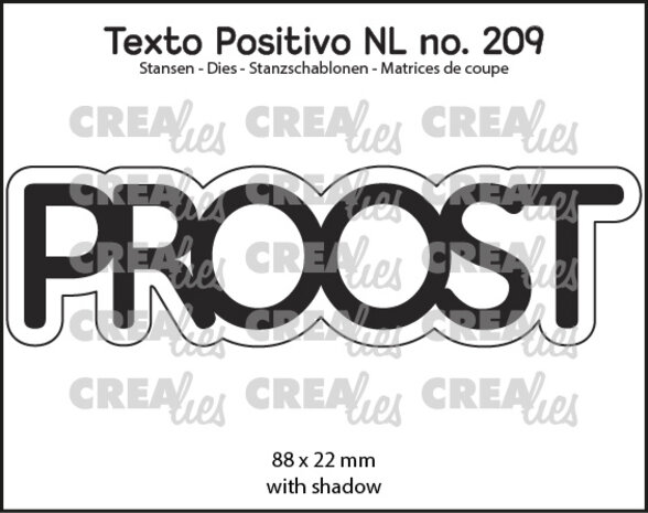 Crealies Texto Positivo Dies Dutch PROOST (POSNL209)