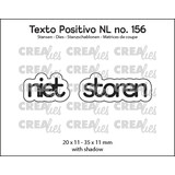 Crealies Texto Positivo Dies Dutch Niet Storen (POSNL156)