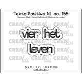 Crealies Texto Positivo Stansen Dutch Vier het Leven (POSNL155)