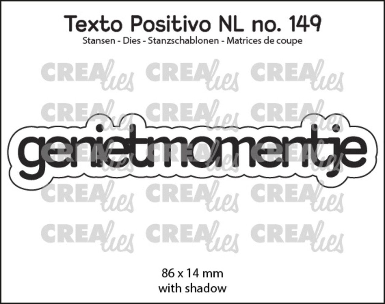 Crealies Texto Positivo Stansen Dutch Genietmomentje (POSNL149)