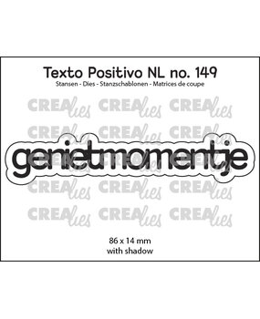 Crealies Texto Positivo Stansen Dutch Genietmomentje (POSNL149)
