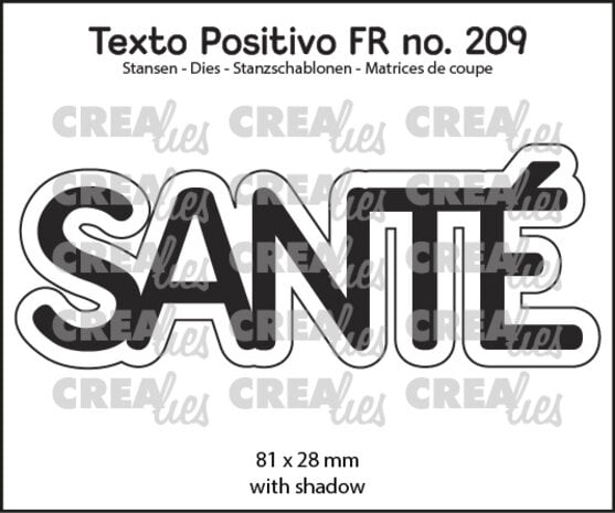 Crealies Texto Positivo Stansen French SANTÉ (POSFR209)
