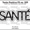 Crealies Texto Positivo Dies French SANTÉ (POSFR209)