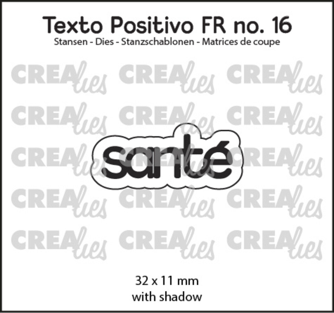 Crealies Texto Positivo Dies French Santé (POSFR16)
