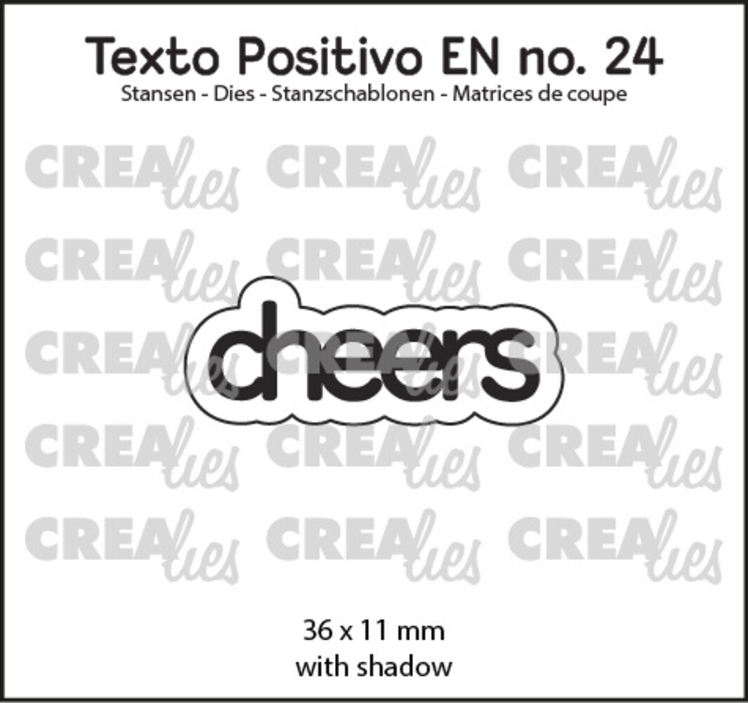 Crealies Texto Positivo Stansen English Cheers (POSEN24)