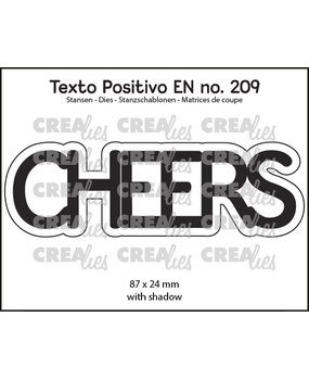 Crealies Texto Positivo Dies English CHEERS (POSEN209)