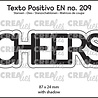 Crealies Texto Positivo Dies English CHEERS (POSEN209)