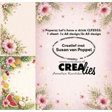 Crealies Paperzz Design Paper Let's Have A Drink A (8pcs) (CLPZ033)
