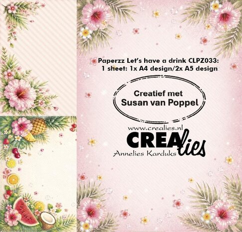 Crealies Paperzz Designpapier Let's Have A Drink A (8pcs) (CLPZ033) Crealies Paperzz Designpapier Let's Have A Drink A (8pcs) (CLPZ033)