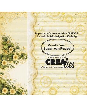 Crealies Paperzz Design Paper Let's Have A Drink B (8pcs) (CLPZ034)