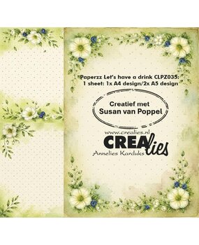 Crealies Paperzz Design Paper Let's Have A Drink C (8pcs) (CLPZ035)