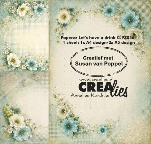 Crealies Paperzz Design Paper Let's Have A Drink D (8pcs) (CLPZ036) Crealies Paperzz Design Paper Let's Have A Drink D (8pcs) (CLPZ036)